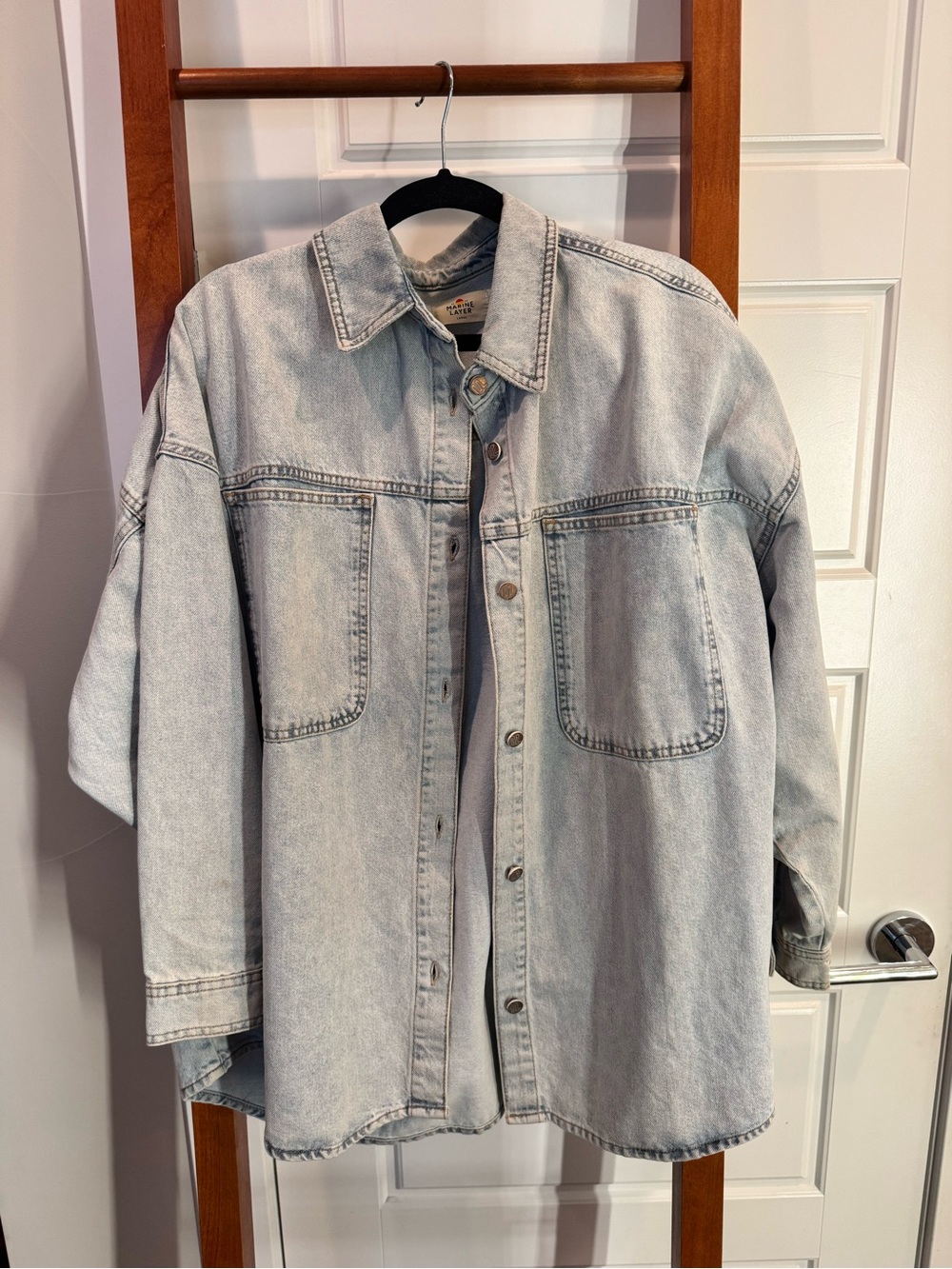 Marine Layer Molly Denim Oversized Shirt Jacket